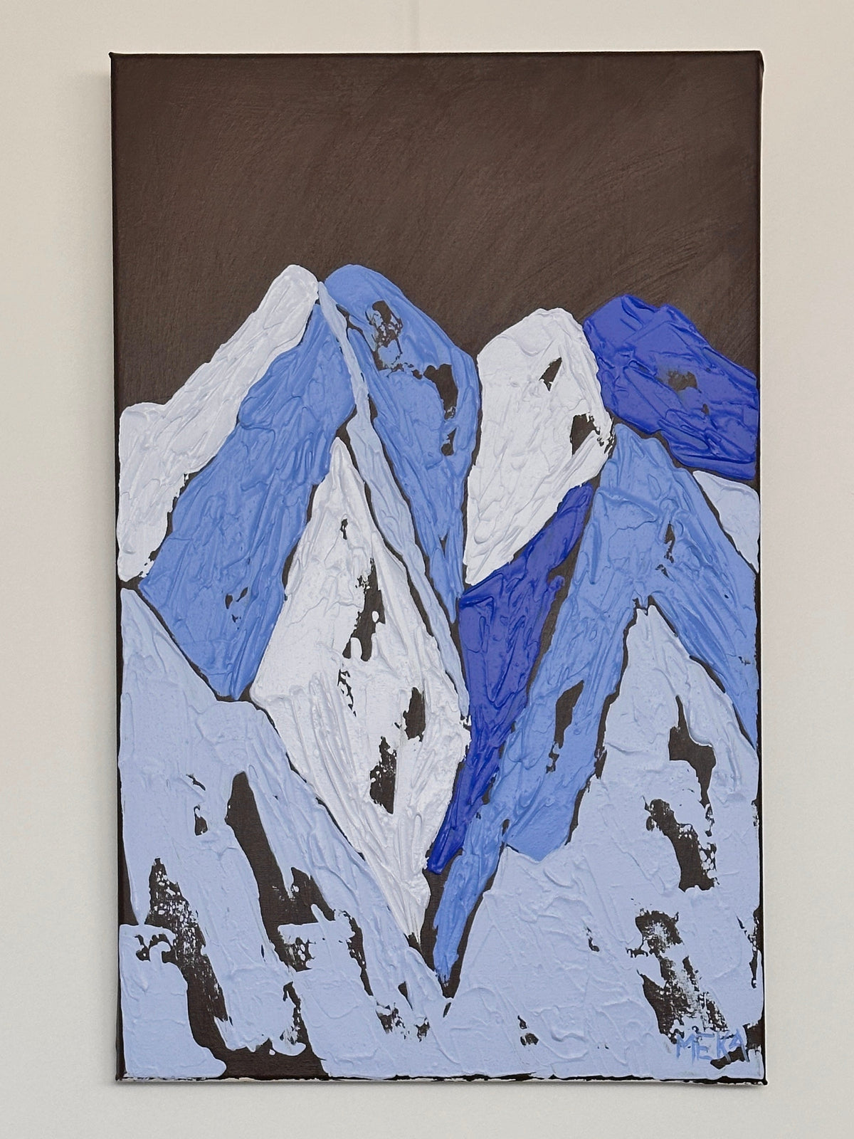 Javorový štít – Abstract Mountain Painting Art Of Meka Studio