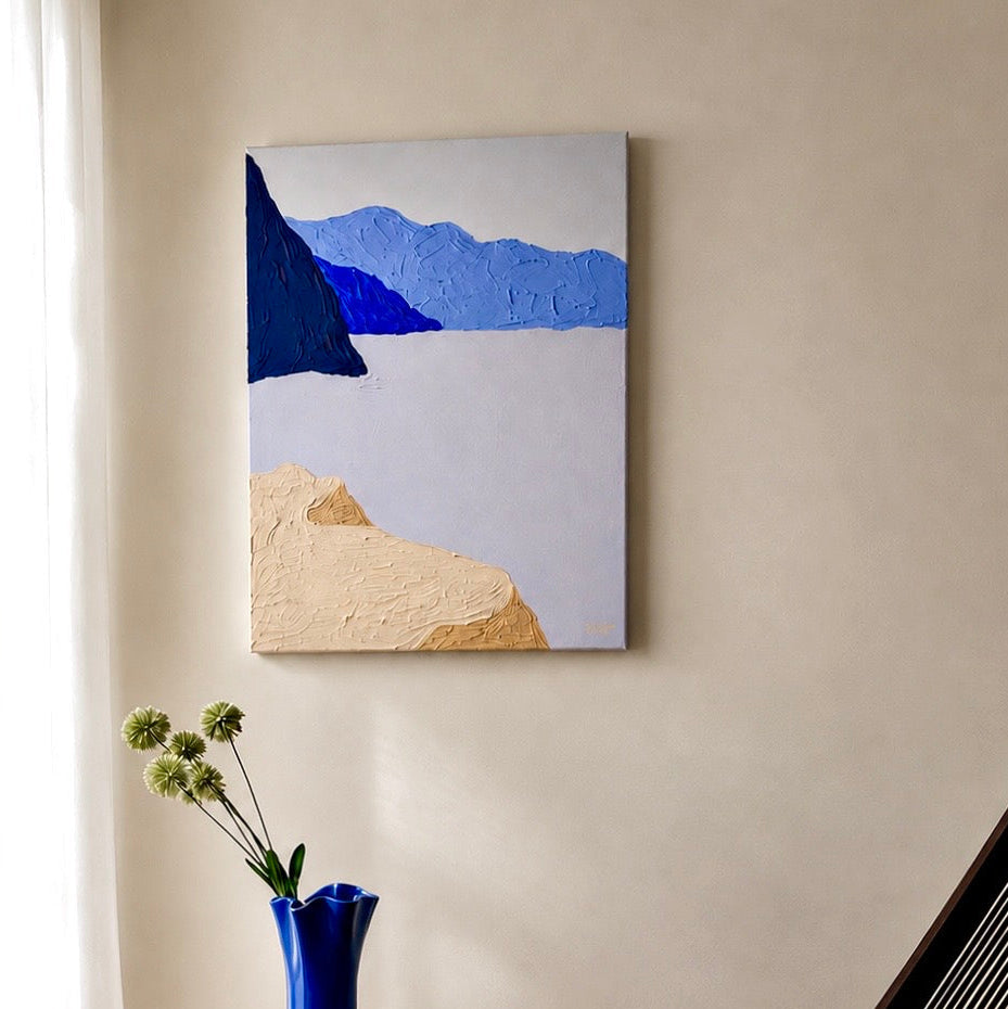 Lago di Como | Original Abstract Landscape Painting Art Of Meka Studio