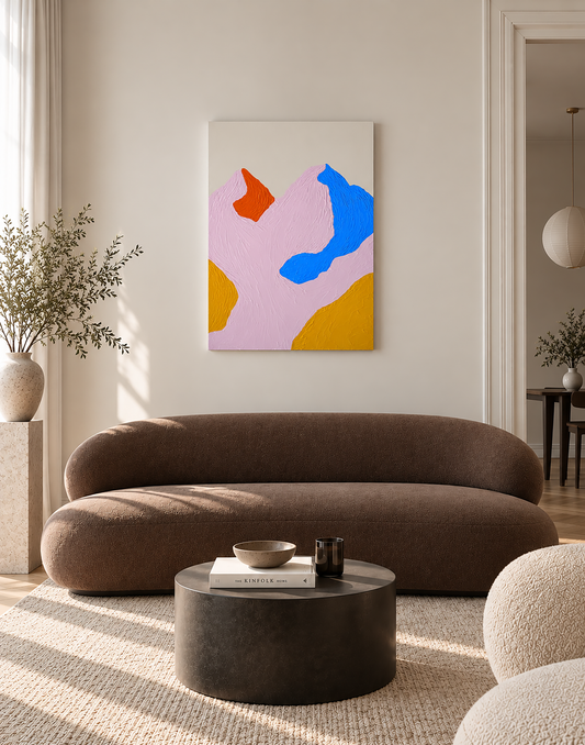 Mountain Abstract Painting – Končiare III | Original Acrylic Art Art Of Meka Studio