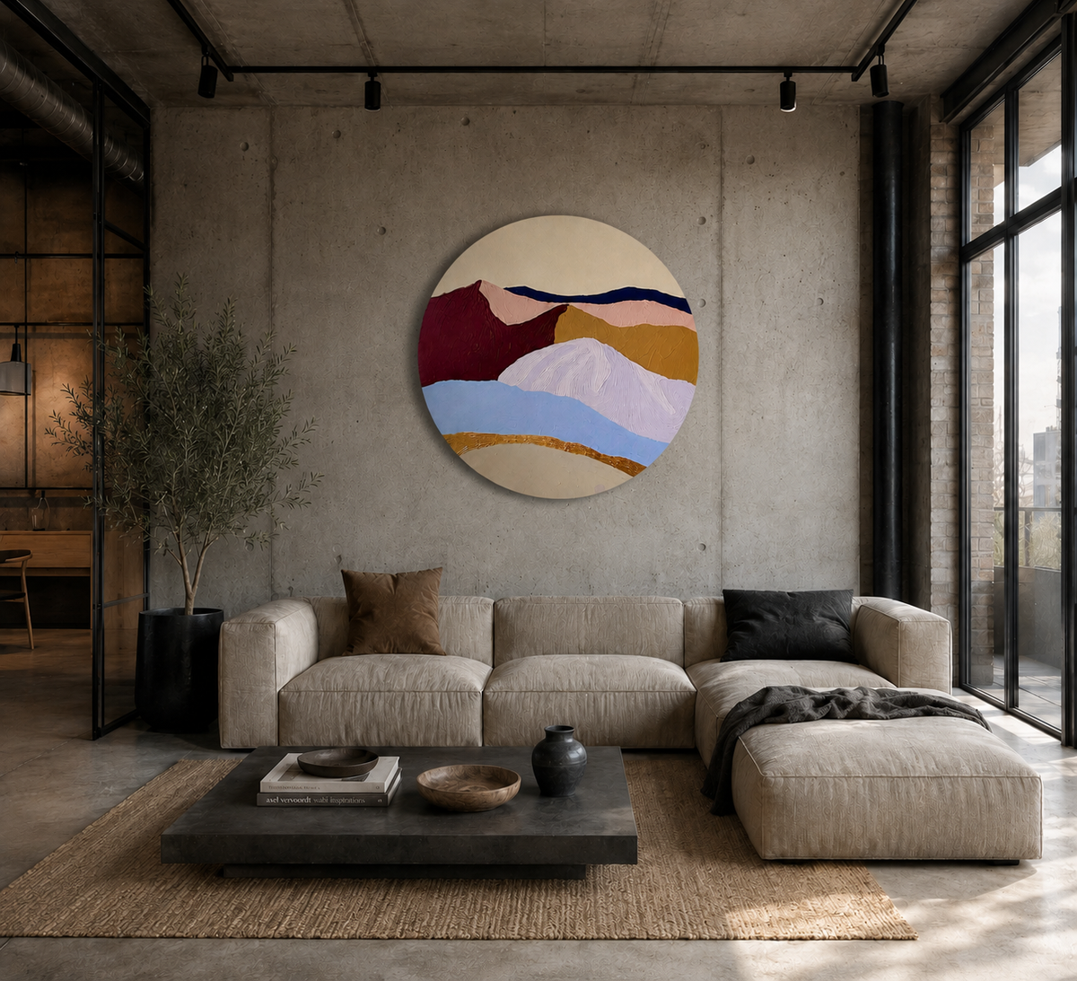 Abstract Landscape Painting – Výhľad II | Original Acrylic Artwork Art Of Meka Studio
