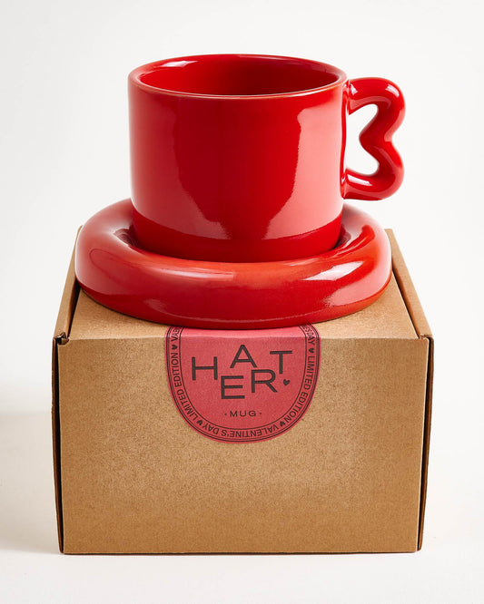 Seia Cup & Saucer Heart Red (2er-Set)